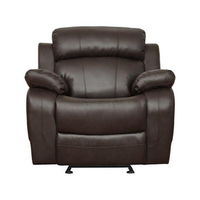 Homelegance Furniture Marille Double Glider Reclining Chair in Brown Half Price Furniture