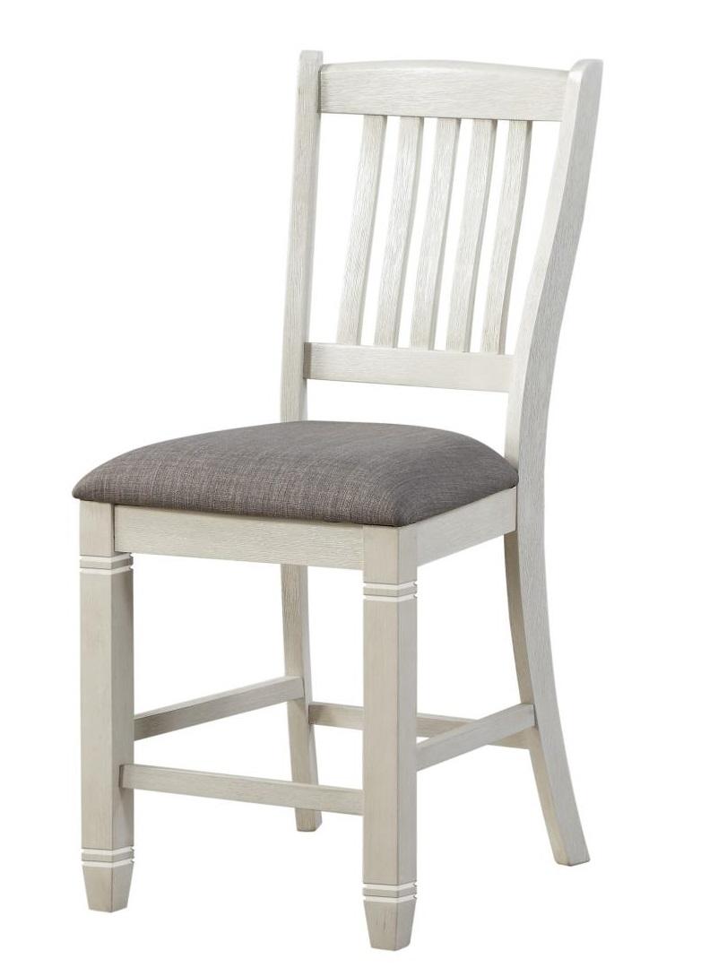 Homelegance Granby Counter Height Chair in White & Brown (Set of 2) - Half Price Furniture