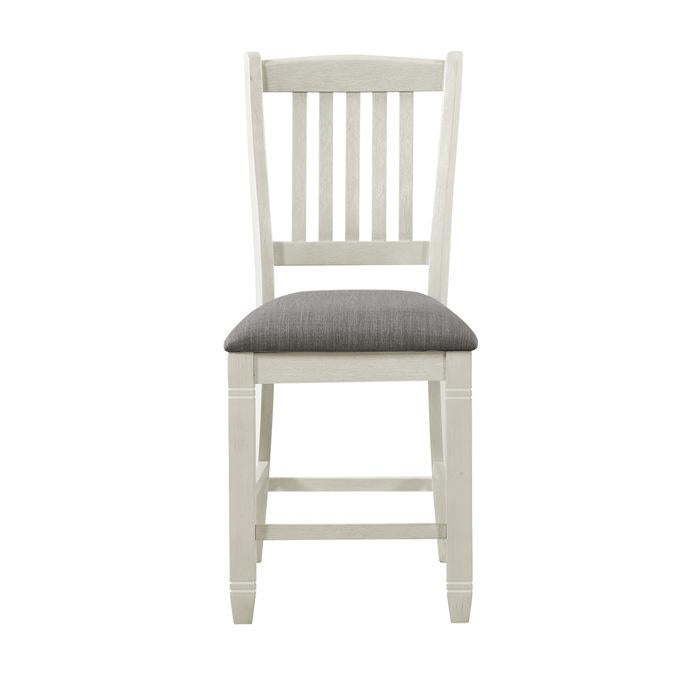 Homelegance Granby Counter Height Chair in White & Brown (Set of 2) Half Price Furniture