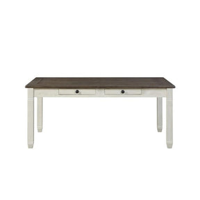 Homelegance Granby Dining Table in White & Brown 5627NW-72 Half Price Furniture