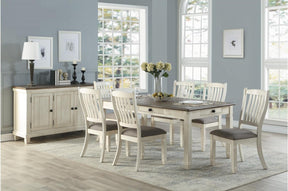 Homelegance Granby Dining Table in White & Brown 5627NW-72 - Half Price Furniture