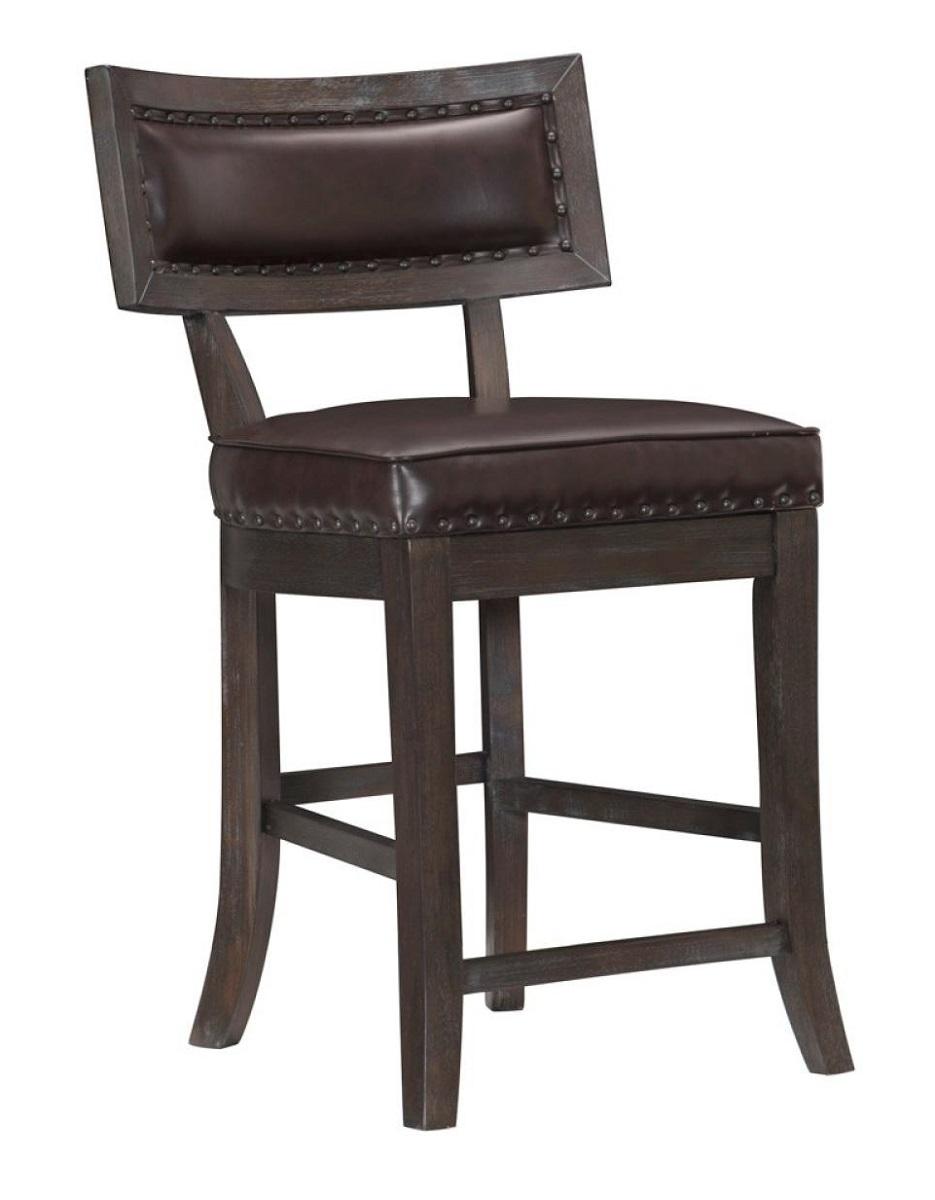 Homelegance Oxton Counter Hight Chair in Dark Cherry (Set of 2) - Side Chair - Half Price Furniture