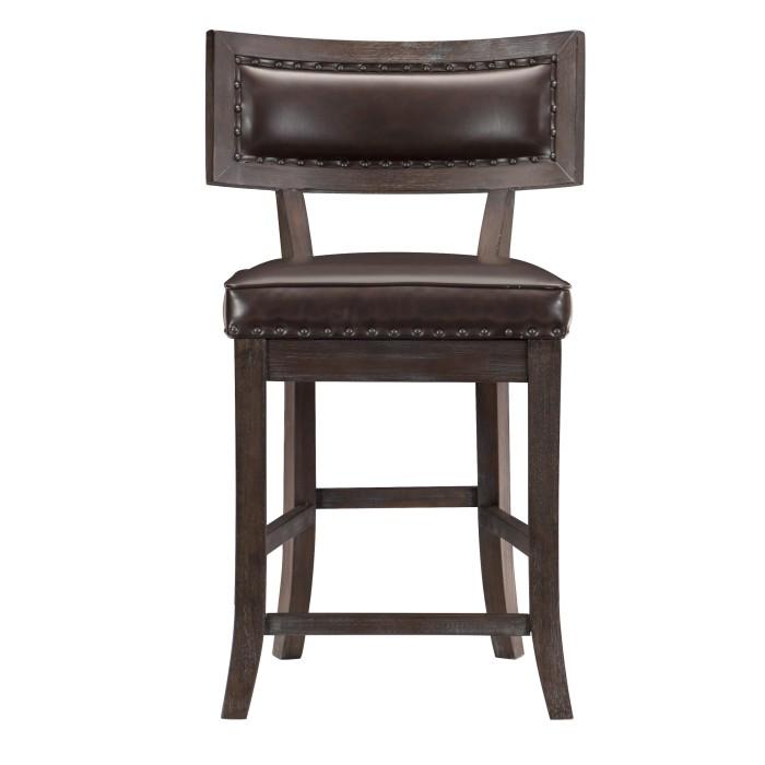 Homelegance Oxton Counter Hight Chair in Dark Cherry (Set of 2) Half Price Furniture