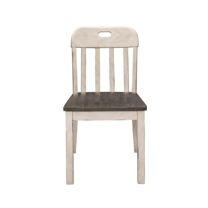 Homelegance Clover Side Chair in White & Gray (Set of 2) Half Price Furniture