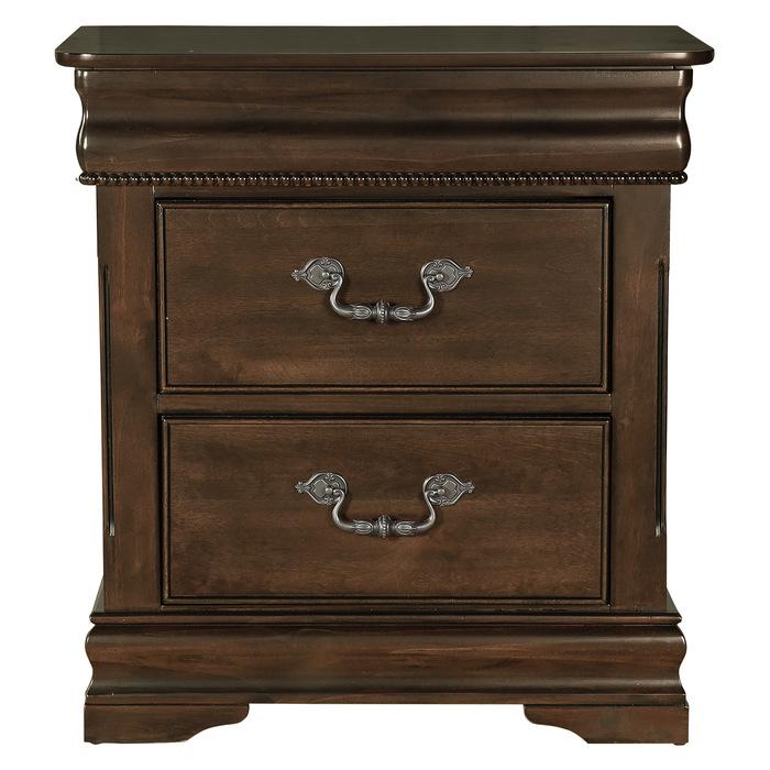 Homelegance Mont Belvieu Nightstand in Dark Cherry 1869-4 Half Price Furniture