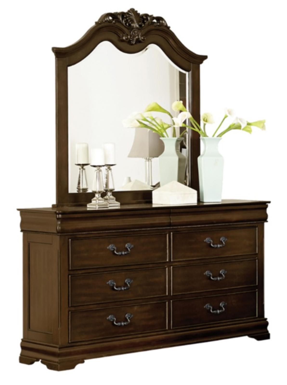 Homelegance Mont Belvieu Mirror in Dark Cherry 1869-6 - Half Price Furniture