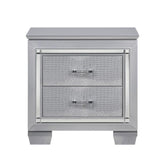 Homelegance Allura Nightstand in Silver 1916-4 Half Price Furniture