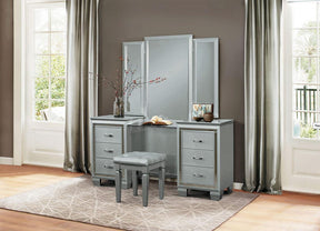 Homelegance Allura Vanity Dresser with Mirror in Silver 1916-15* - Half Price Furniture