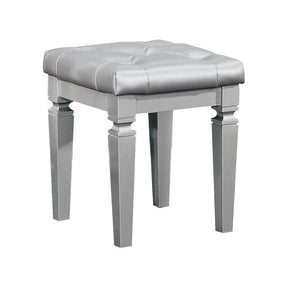 Homelegance Allura Vanity Stool in Silver 1916-14 Half Price Furniture