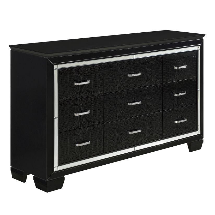 Homelegance Allura Dresser in Black 1916BK-5 - Half Price Furniture