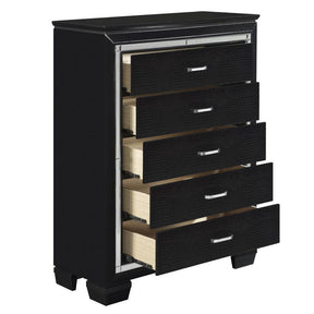 Homelegance Allura Chest in Black 1916BK-9 - Half Price Furniture