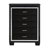 Homelegance Allura Chest in Black 1916BK-9 Half Price Furniture