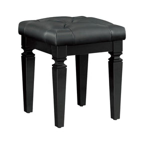 Homelegance Allura Vanity Stool in Black 1916BK-14 Half Price Furniture