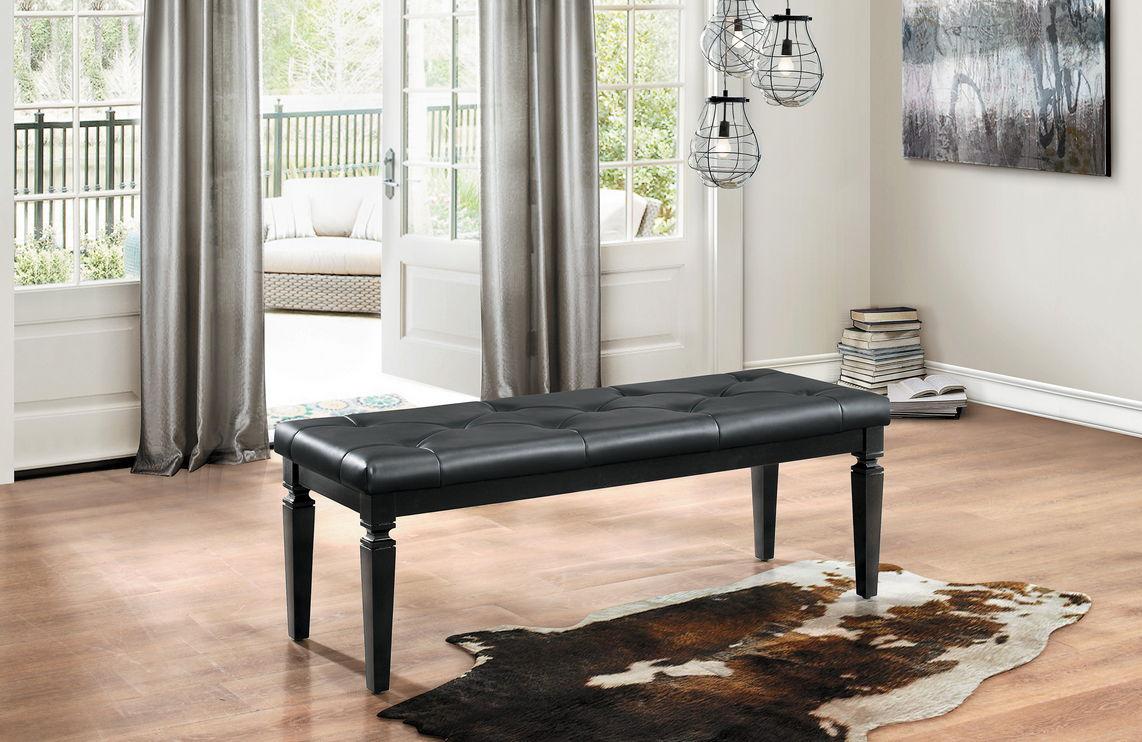 Homelegance Allura Bed Bench in Black 1916BK-FBH - Half Price Furniture