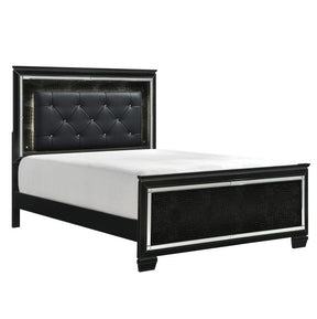 Homelegance Allura Full Panel Bed in Black 1916FBK-1* - Half Price Furniture