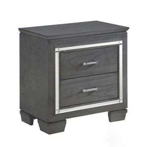 Homelegance Allura Nightstand in Gray 1916GY-4 - Half Price Furniture