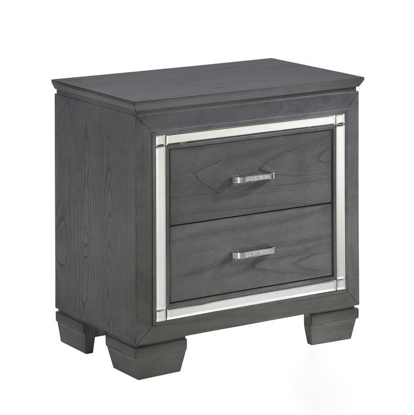 Homelegance Allura Nightstand in Gray 1916GY-4 - Nightstand - Half Price Furniture