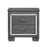 Homelegance Allura Nightstand in Gray 1916GY-4 Half Price Furniture