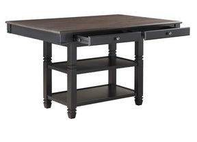 Homelegance Baywater Counter Height Table in Natural and Black 5705BK-36 - Half Price Furniture