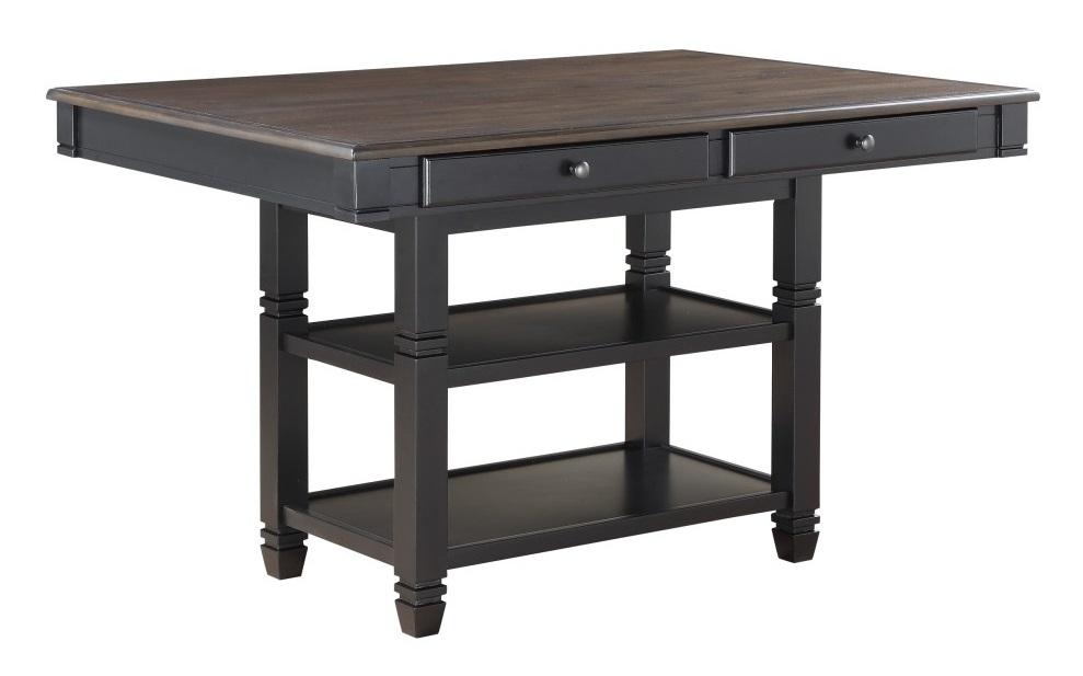 Homelegance Baywater Counter Height Table in Natural and Black 5705BK-36 - Half Price Furniture