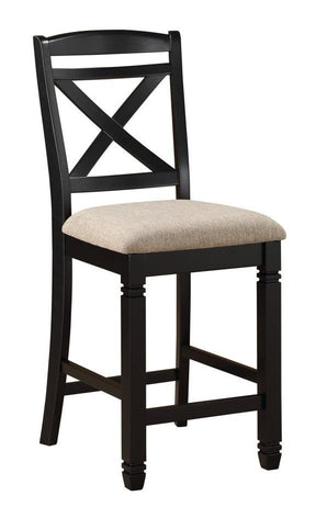 Homelegance Baywater Counter Height Chair in Black (Set of 2) - Dining Chair - Half Price Furniture