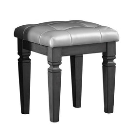 Homelegance Allura Vanity Stool in Gray 1916GY-14 Half Price Furniture