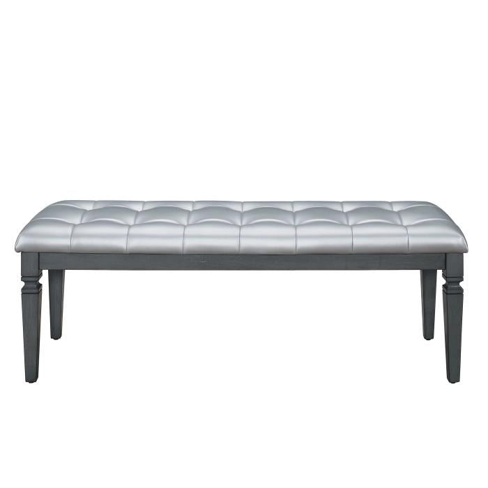 Homelegance Allura Bed Bench in Gray 1916GY-FBH Half Price Furniture