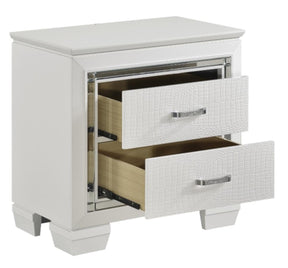 Homelegance Allura Nightstand in White 1916W-4 - Half Price Furniture