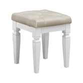 Homelegance Allura Vanity Stool in White 1916W-14 Half Price Furniture