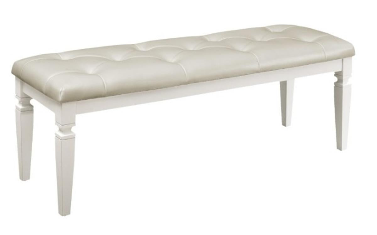 Homelegance Allura Bed Bench in White 1916W-FBH - Half Price Furniture