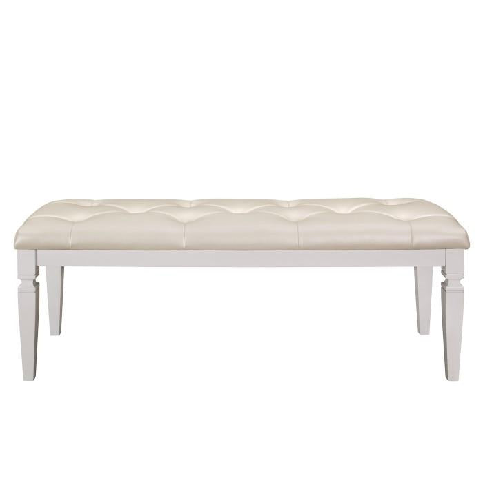 Homelegance Allura Bed Bench in White 1916W-FBH Half Price Furniture