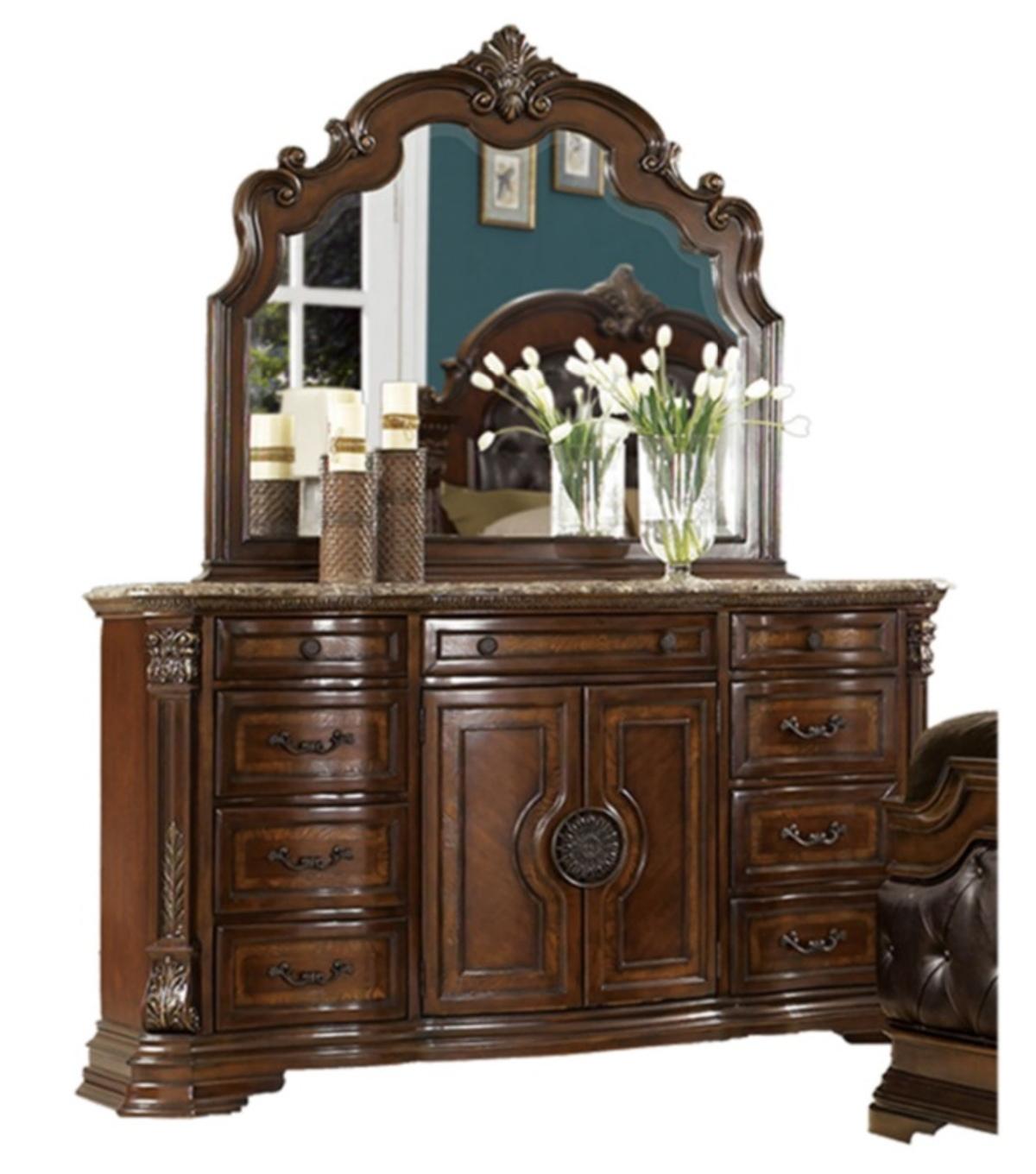 Homelegance Antoinetta Dresser in Warm Cherry 1919-5 - Dresser - Half Price Furniture