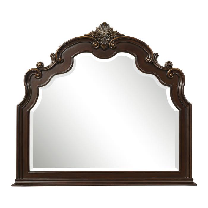 Homelegance Antoinetta Mirror in Warm Cherry 1919-6 Half Price Furniture