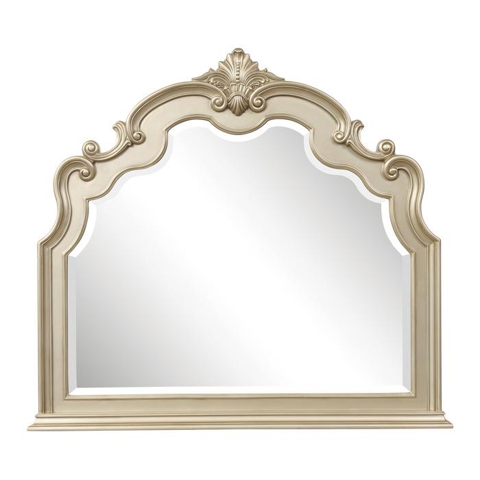 Homelegance Antoinetta Mirror in Champagne Wood 1919NC-6 Half Price Furniture