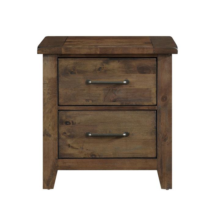 Homelegance Jerrick Nightstand in Burnished Brown 1957-4 Half Price Furniture