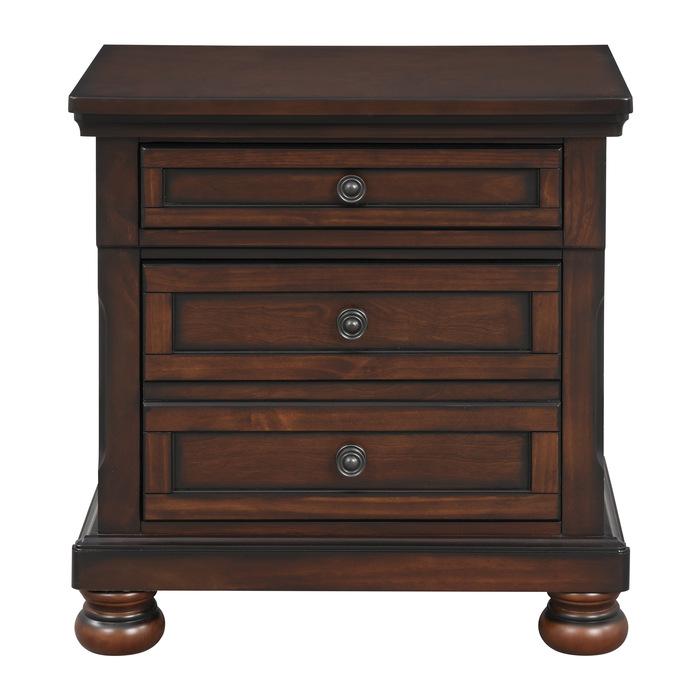 Homelegance Cumberland Nightstand in Brown Cherry 2159-4 Half Price Furniture