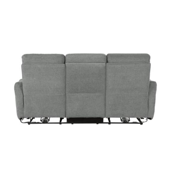 Homelegance Furniture Edition Power Double Lay Flat Reclining Sofa in Dove Grey 9804DV-3PWH - Sofa - Half Price Furniture