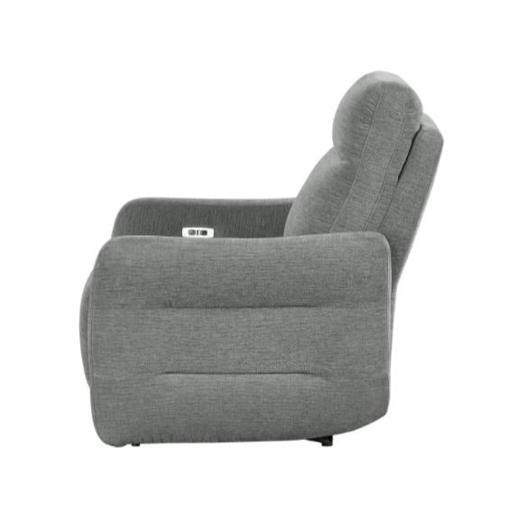 Homelegance Furniture Edition Power Lay Flat Reclining Chair in Dove Grey 9804DV-1PWH - Half Price Furniture