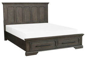 Homelegance Taulon King Platform Bed with Footboard Storage in Dark Oak 5438K-1EK* - Half Price Furniture