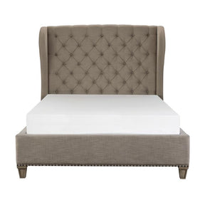 Homelegance Vermillion King Upholstered Panel Bed in Gray 5442K-1EK* Half Price Furniture