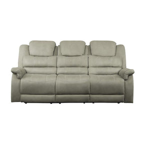 Homelegance Furniture Shola Double Reclining Sofa in Gray Half Price Furniture