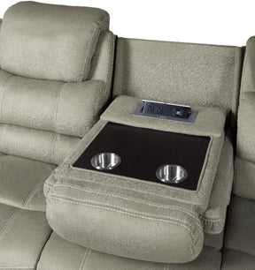 Homelegance Furniture Shola Double Reclining Sofa in Gray - Half Price Furniture