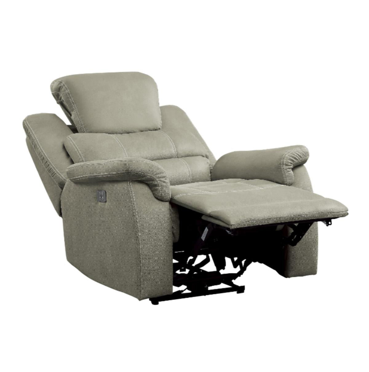 Homelegance Furniture Shola Glider Reclining Chair in Gray - Half Price Furniture