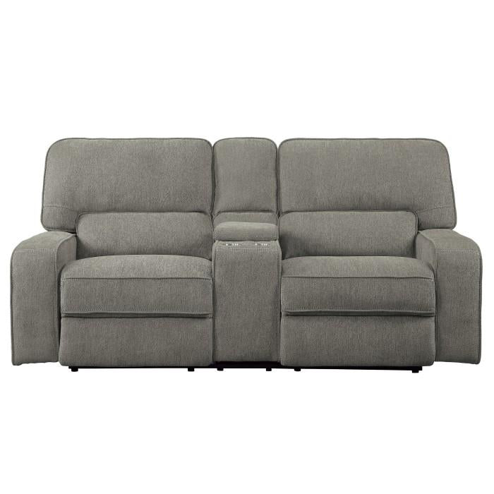 Homelegance Furniture Borneo Power Double Reclining Loveseat in Mocha Half Price Furniture