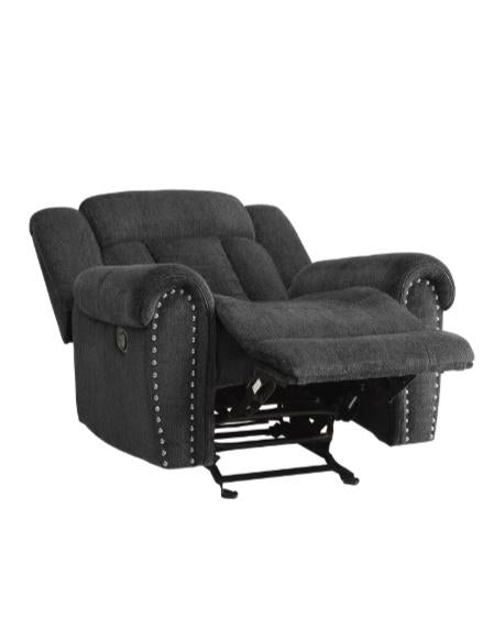 Homelegance Furniture Nutmeg Glider Reclining Chair in Charcoal Gray 9901CC-1 - Recliner - Half Price Furniture