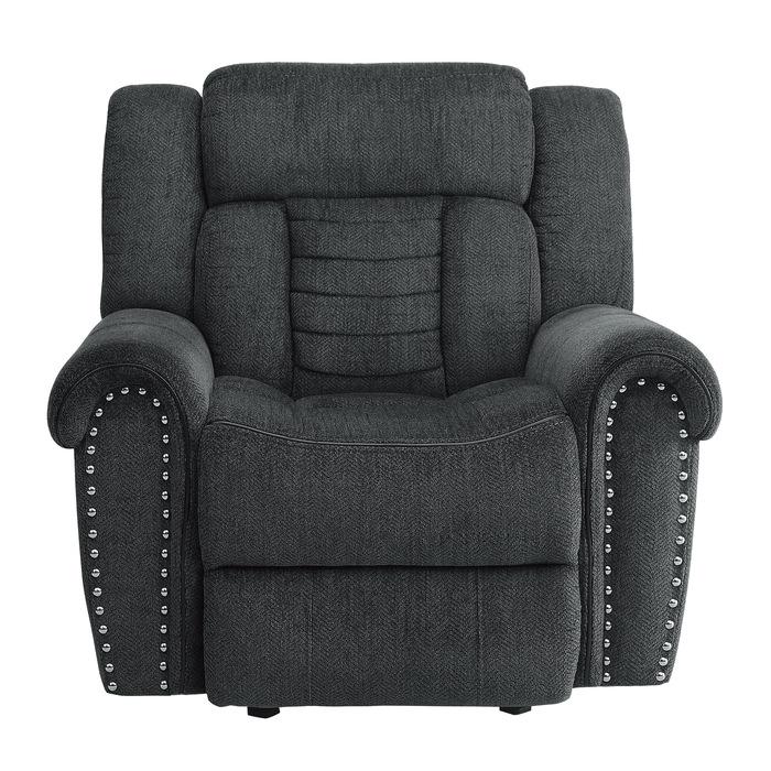 Homelegance Furniture Nutmeg Glider Reclining Chair in Charcoal Gray 9901CC-1 Half Price Furniture