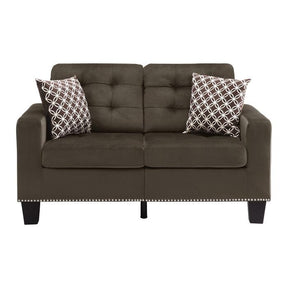 Homelegance Furniture Lantana Loveseat in Chocolate 9957CH-2 Half Price Furniture