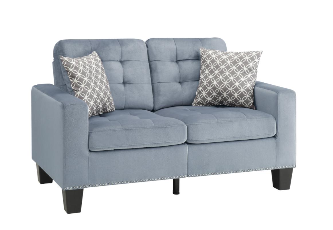 Homelegance Furniture Lantana Loveseat in Gray 9957GY-2 Half Price Furniture