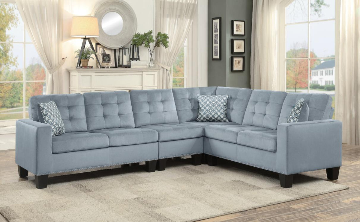 Homelegance Furniture Lantana 2-Piece Reversible Sectional in Gray 9957GY*SC Half Price Furniture