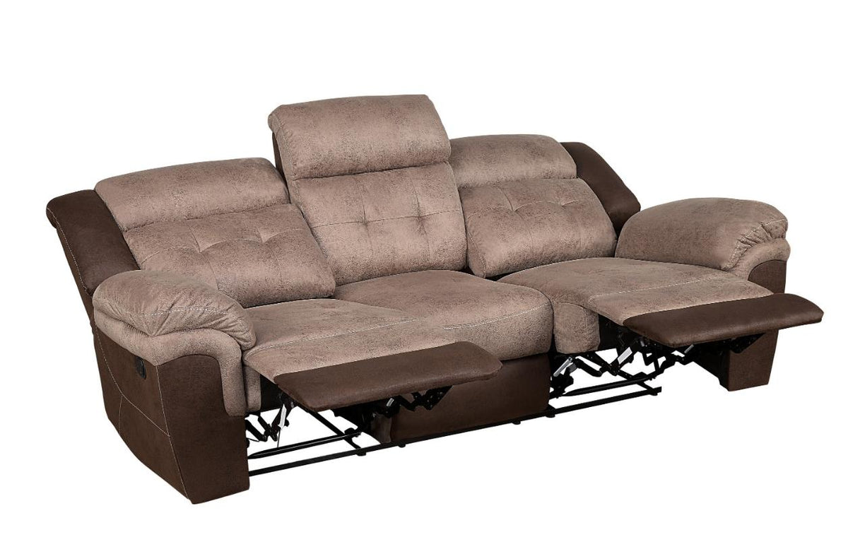 Homelegance Furniture Chai Relcining Sofa in 2 Tones - Half Price Furniture